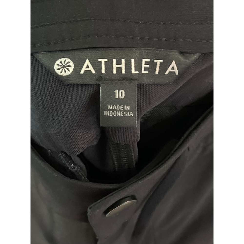 Athleta Black Trekkie Hiking Shorts Womens Size 10 Zipper Pockets Stretch - Picture 4 of 5